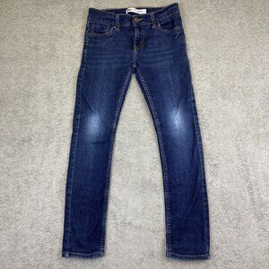 Levis‎ Jeans 14 Reg (Fits 26x25) Blue 519 Extreme Skinny Dark Wash Denim